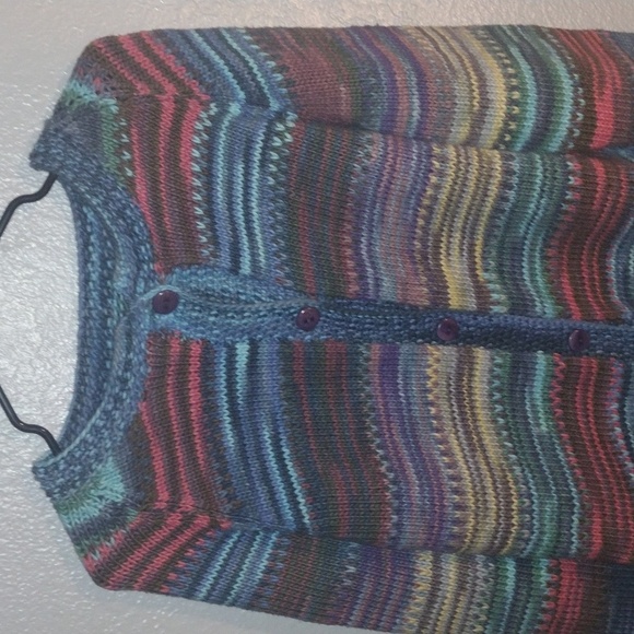 Multi Color 100% Cotton The Sweater Venture Cardigan Sweater M - Picture 2 of 6